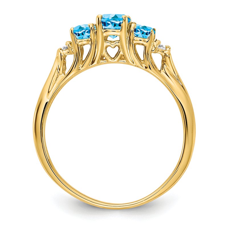 14ky Gemstone &amp; Diamond Ring
