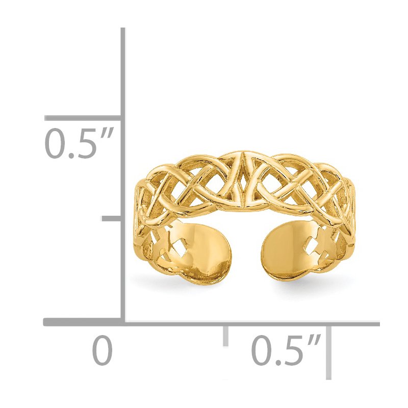 14k Celtic Toe Ring