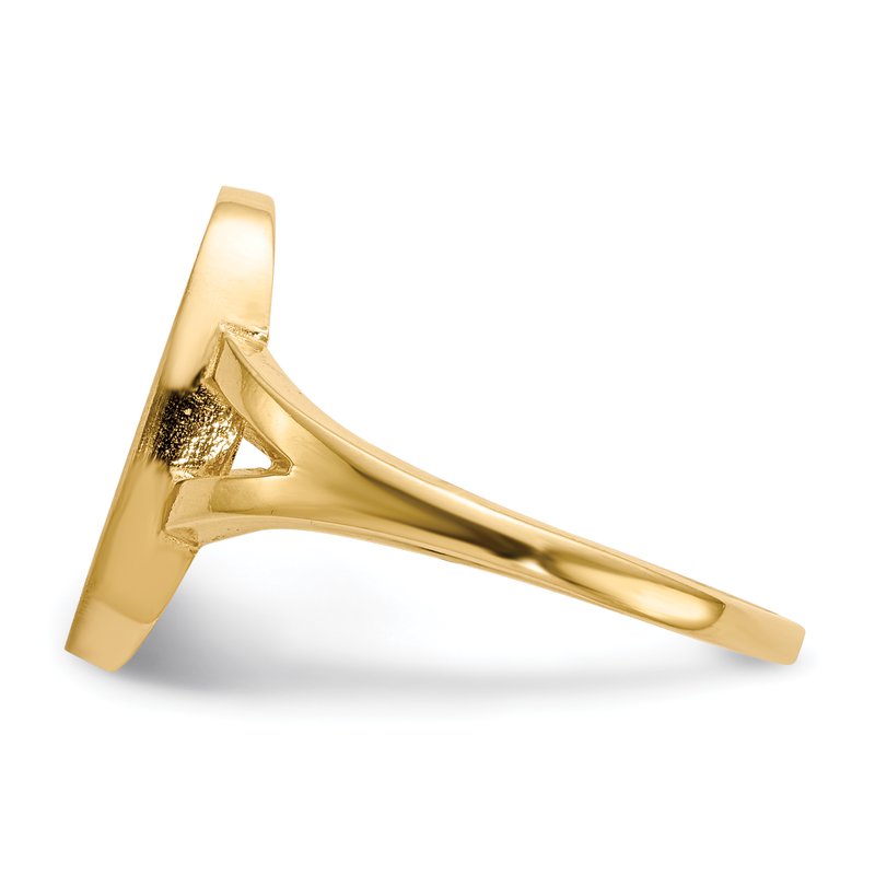 14k 8.5x14.5mm Closed Back Signet Ring