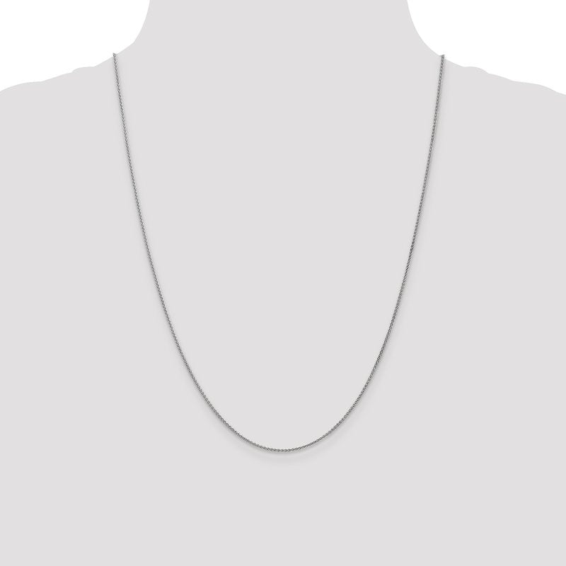 14K White Gold 1.2mm Spiga Chain