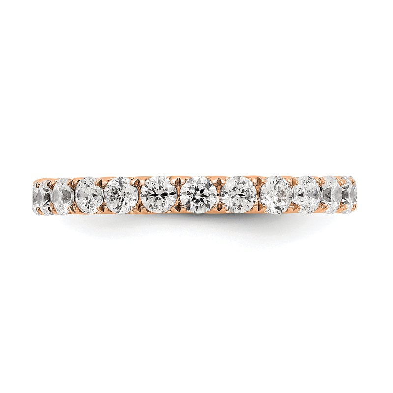 14K Rose Gold 1/2 carat Lab Grown Diamond VS+ F+ Size 4.5 Complete Eternity Band