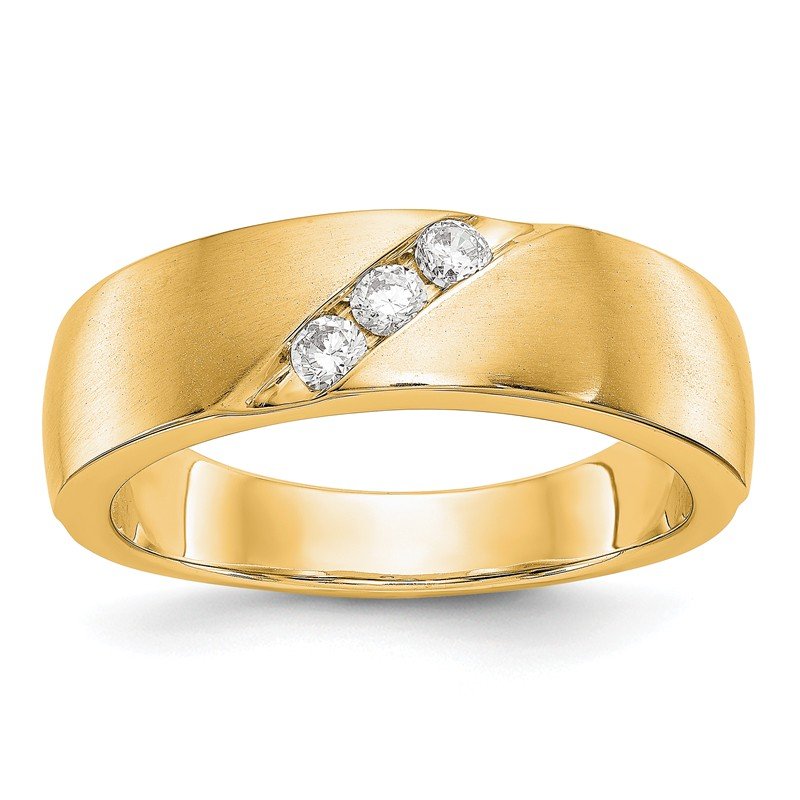 14K White Gold Men's 1/5 carat Lab Grown Diamond VS+ F+ Complete Band