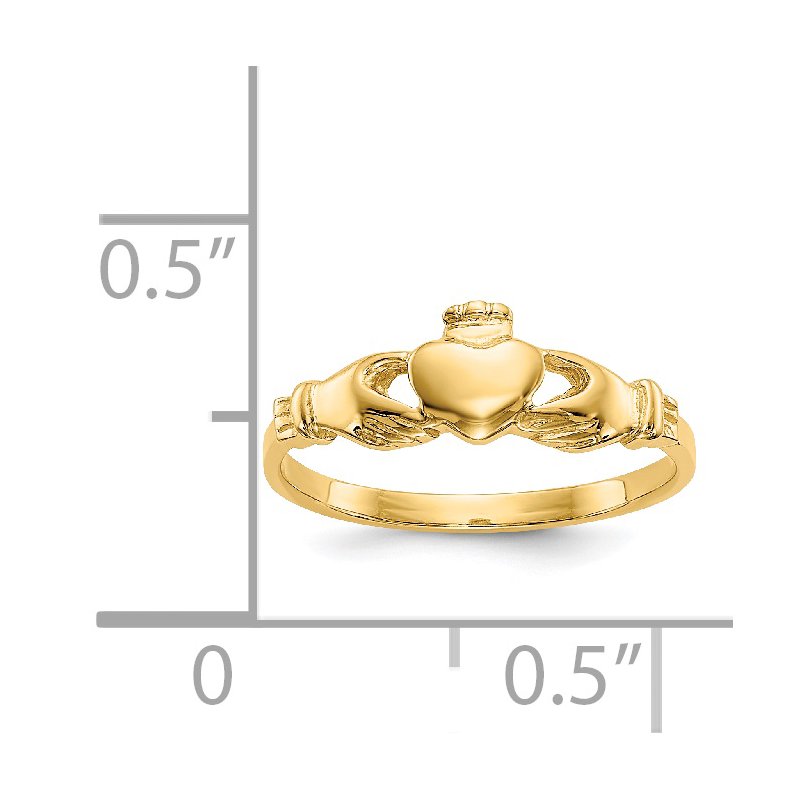 14k Claddagh Baby Ring
