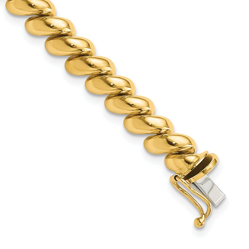 14k Polished 6mm 16 inch San Marco Necklace