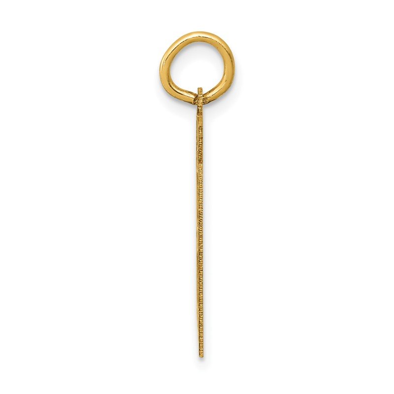 14k Medium Satin Number 81 Charm