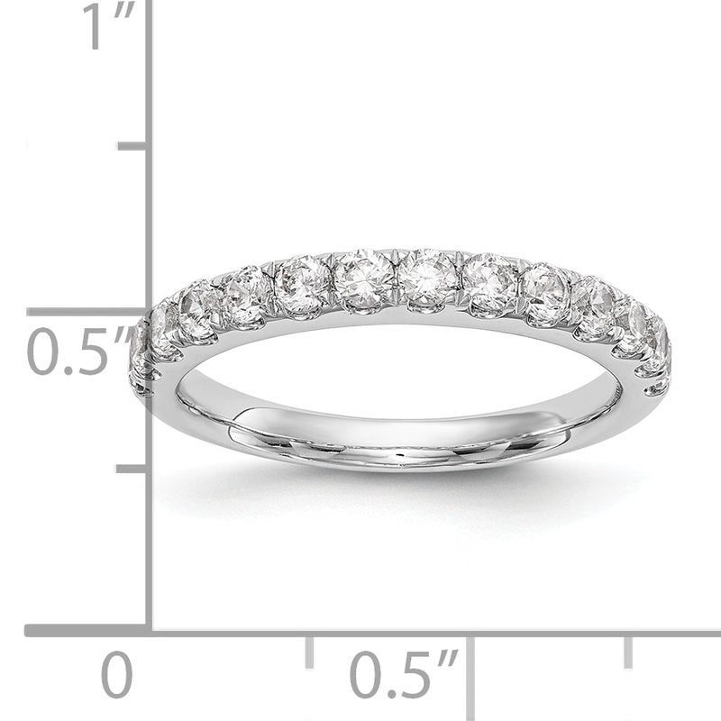 14K White Gold 1/2 carat Lab Grown Diamond VS+ F+ Complete Wedding Band