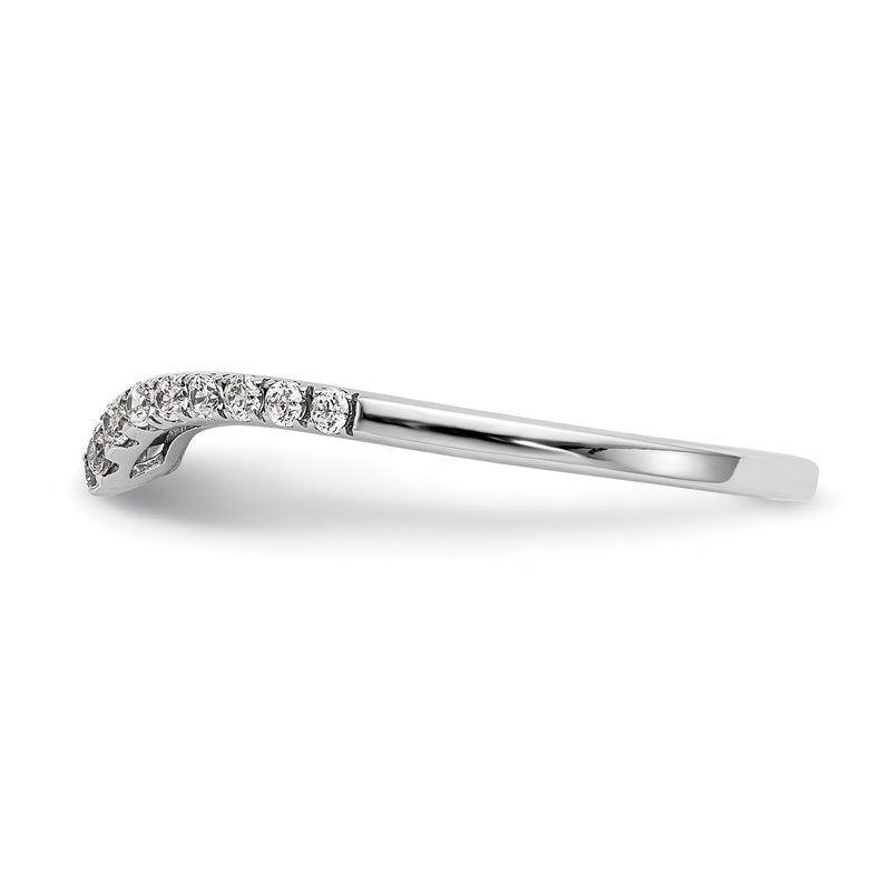 14K White Gold 1/5 carat Lab Grown Diamond VS+ F+ Complete Wedding Band