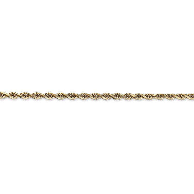 14K 26 Inch 2.75mm Diamond-cut Quadruple Rope Lobster Clasp Chain