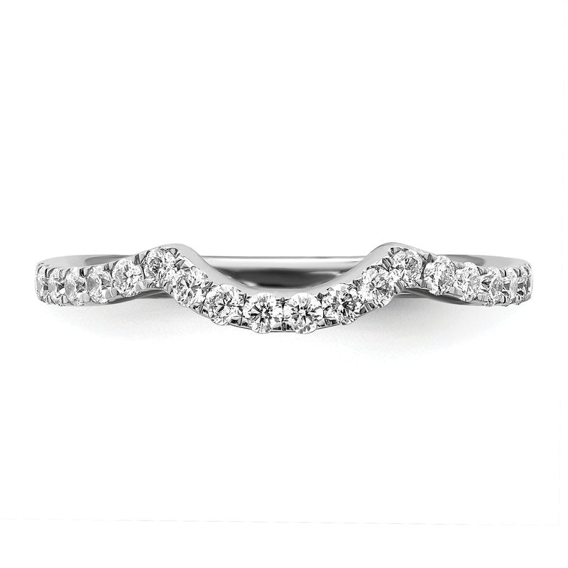14K White Gold 1/4 carat Lab Grown Diamond VS/SI  D E F  Wedding Band