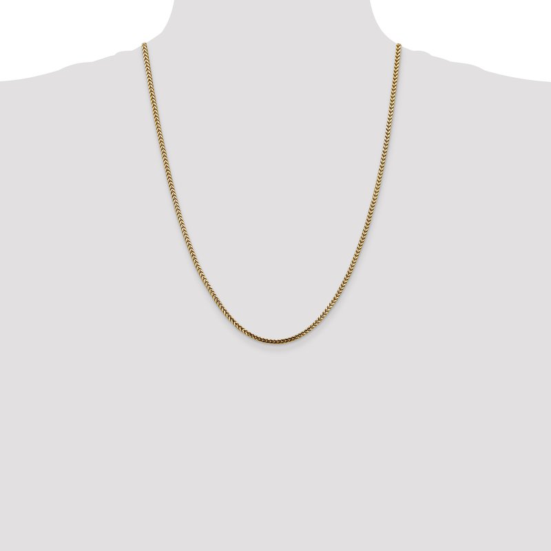 14K 16 inch 2.5mm Franco with Lobster Clasp Chain