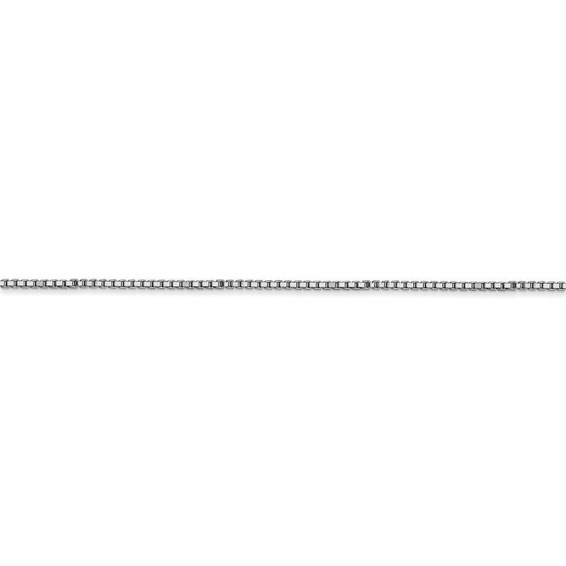 14K White Gold 14 inch 1mm Box with Lobster Clasp Chain