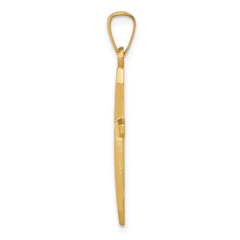 14k Polished Passion Cross Pendant