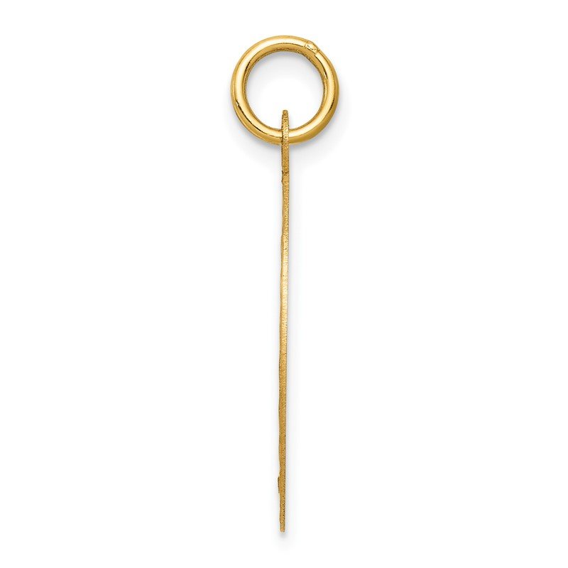 14k Polished and Satin Solid CONFIRMATION with Cross Round Disc Charm