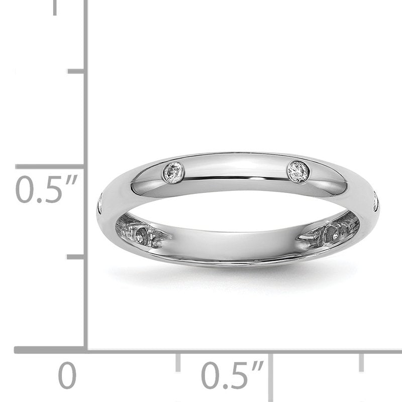 14k Rose Gold 6-stone Diamond Band