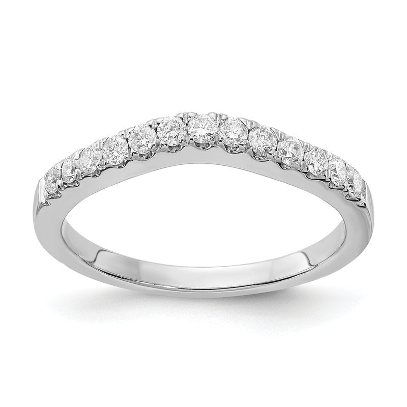 14K White Gold 1/5 carat Lab Grown Diamond VS+ F+ Set of Two Complete Wedding Bands