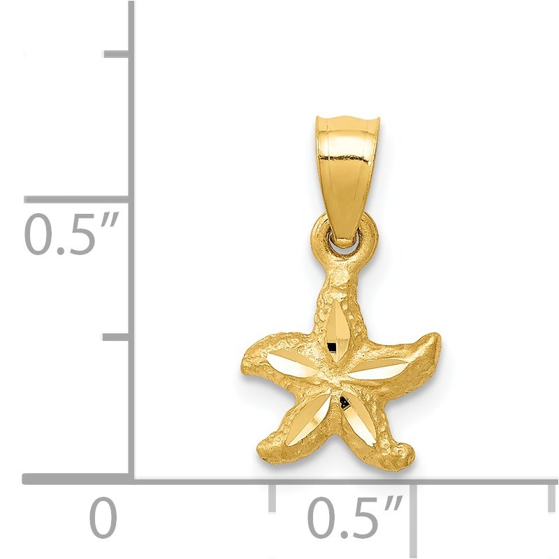 14K Starfish Pendant