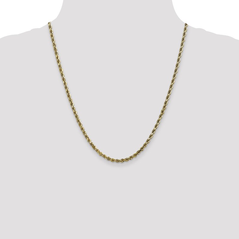 10K 3.5mm Diamond-Cut Rope Chain