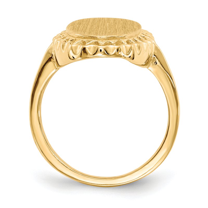 14k 9.5x16.5mm Open Back Signet Ring