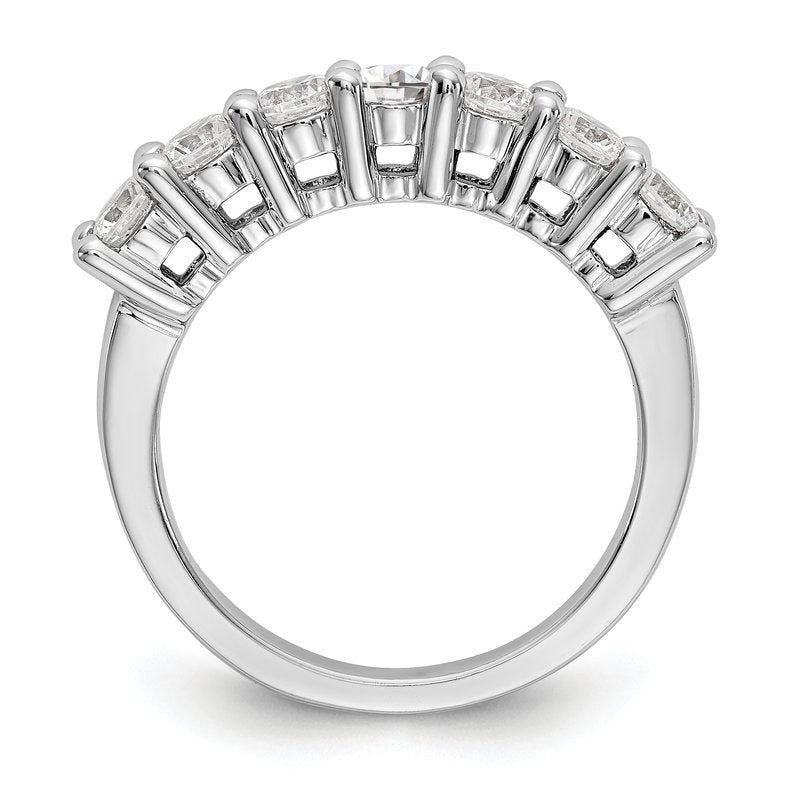 14K White Gold 3/4 carat Lab Grown Diamond VS/SI  D E F  7 Stone Band