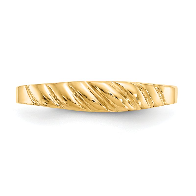 14K Polished Valley Dome Ring
