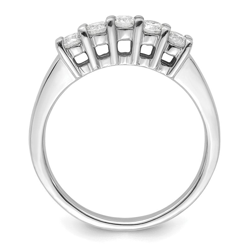 14K White Gold 1/2 carat Lab Grown Diamond VS/SI  D E F  5 Stone Ring