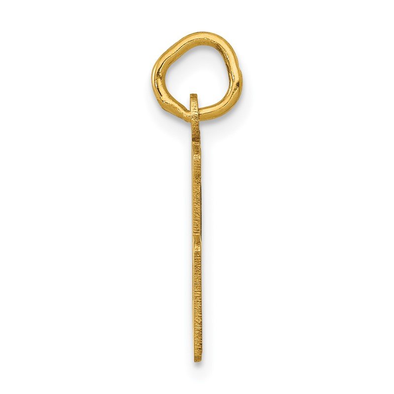 14k Small Elongated Number 35 Charm