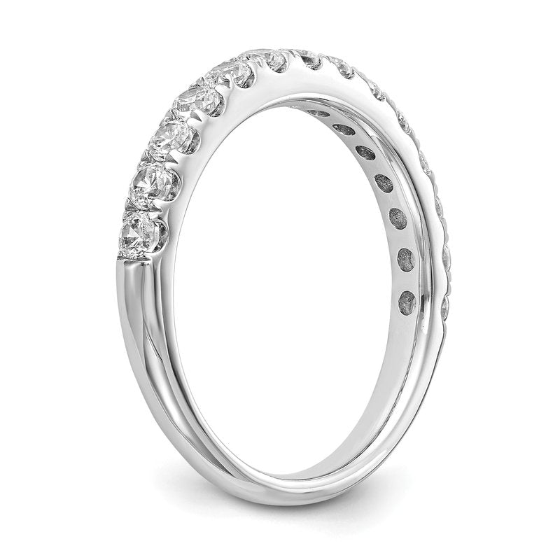 14K White Gold 1/2 carat Lab Grown Diamond VS+ F+ Complete Wedding Band