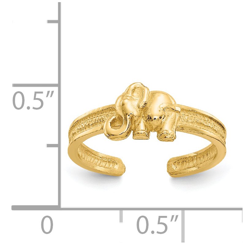 14K Elephant Toe Ring