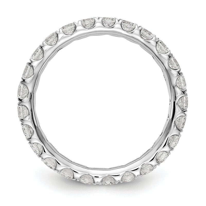 14K Rose Gold 1/2 carat Lab Grown Diamond VS+ F+ Size 4.5 Complete Eternity Band