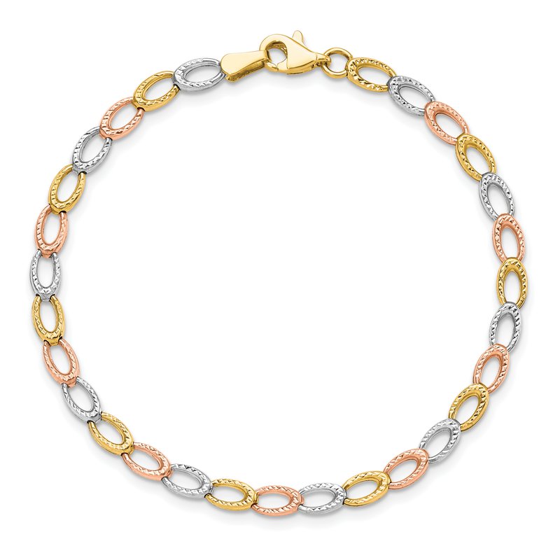 10K Tri-Color D/C Bracelet