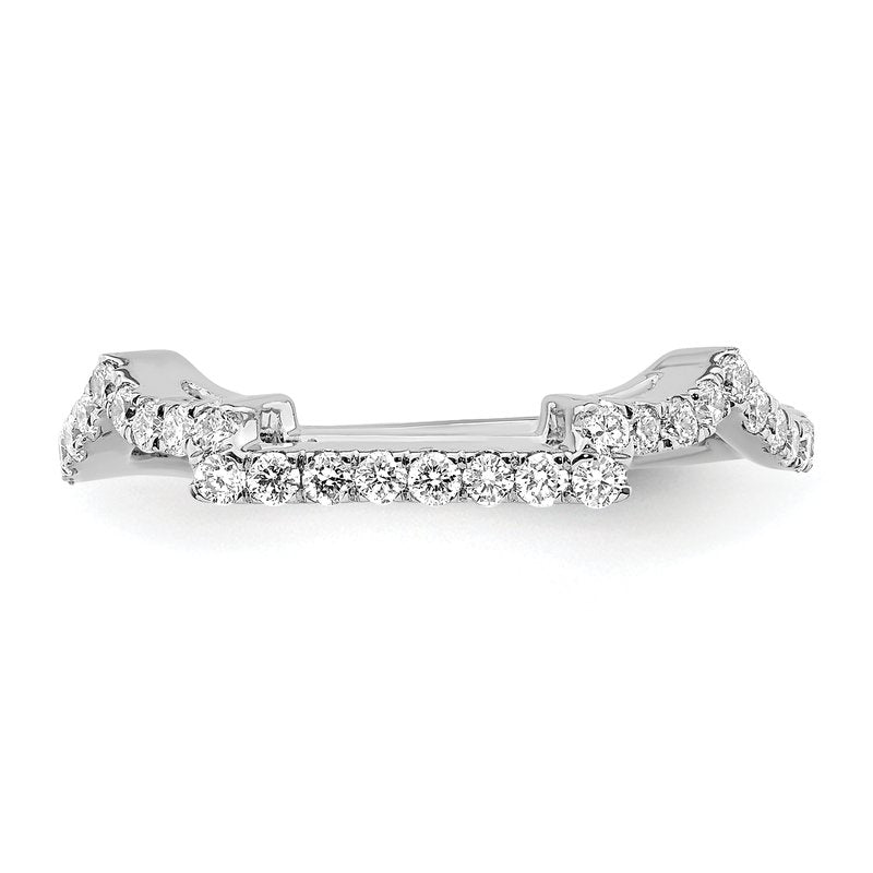 14K White Gold 1/2 carat Lab Grown Diamond VS/SI  D E F  Wedding Band
