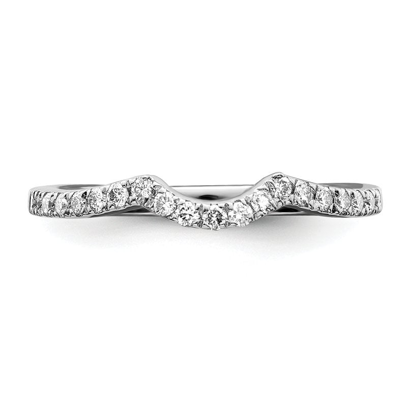 14K White Gold 1/4 carat Lab Grown Diamond VS/SI  D E F  Wedding Band