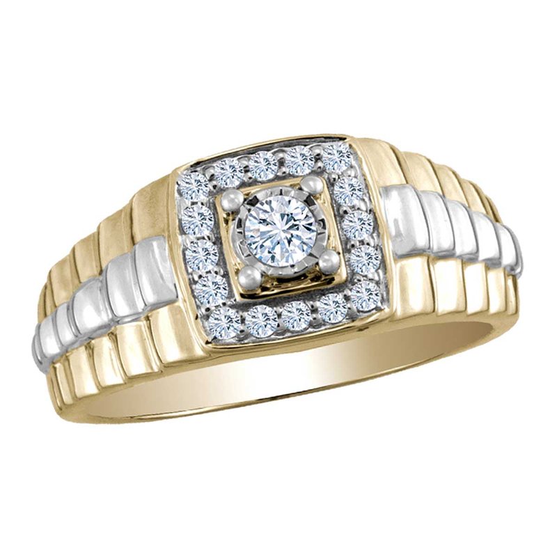 14K 0.36Ct Diam Men&amp;Apos;S Ring