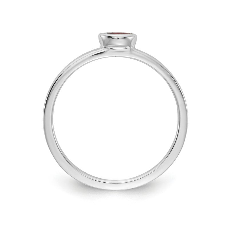 14k White Gold Bezel-set Marquise Amethyst Ring