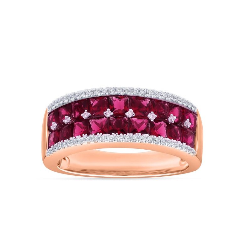 14K 0.24Ct Diamond Ruby Ring