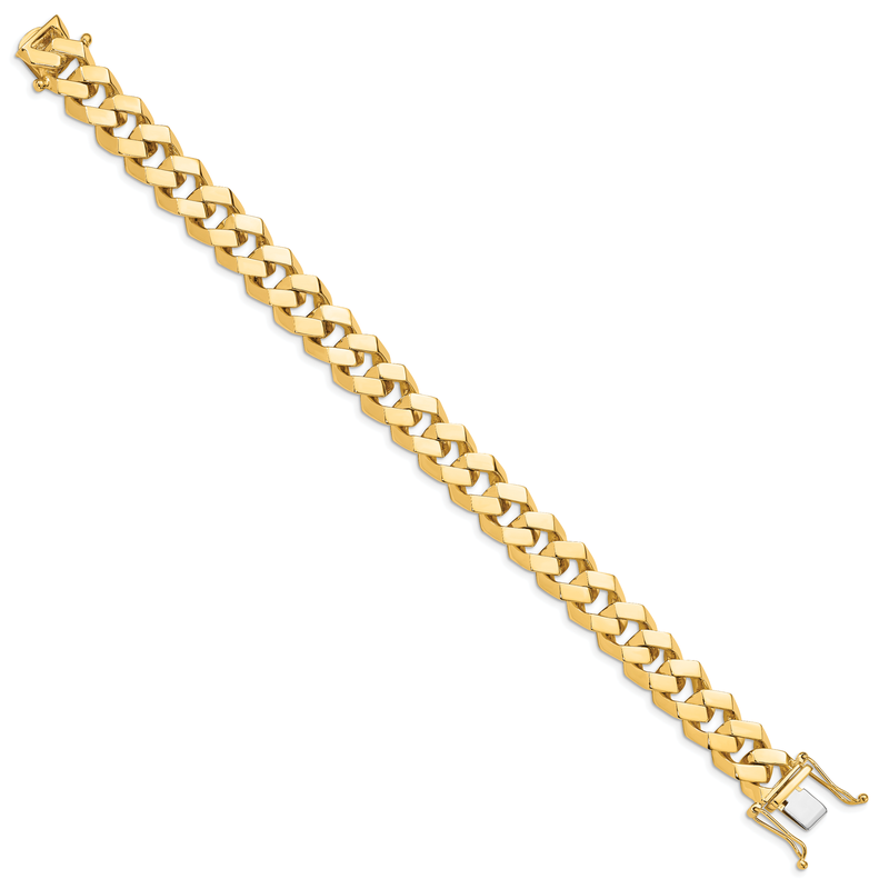 14K 20 inch 11.5mm Hand Polished Fancy Link with Box Catch Clasp Chain