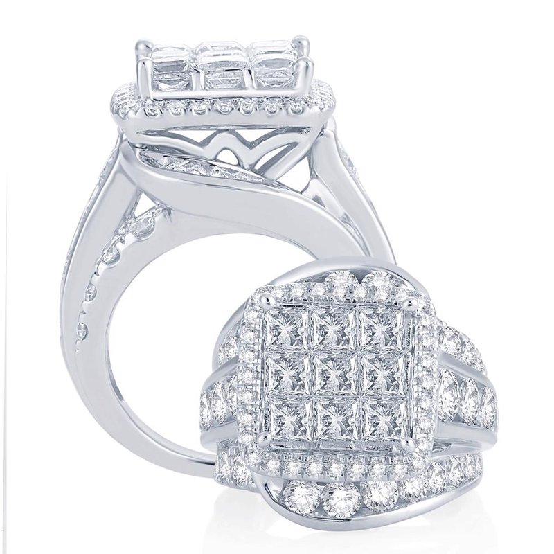 14K 7.02Ct Diamond Bridal Ring