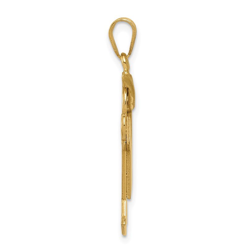 14k The Kids Solid Engravable Medium Boy with Hat on Right Joy Charm