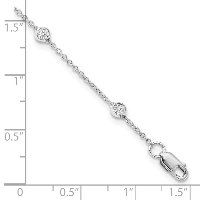 14K Rose Gold 3/8 carat Lab Grown Diamond VS+ F+ Complete 7 Station 7 in Bracelet