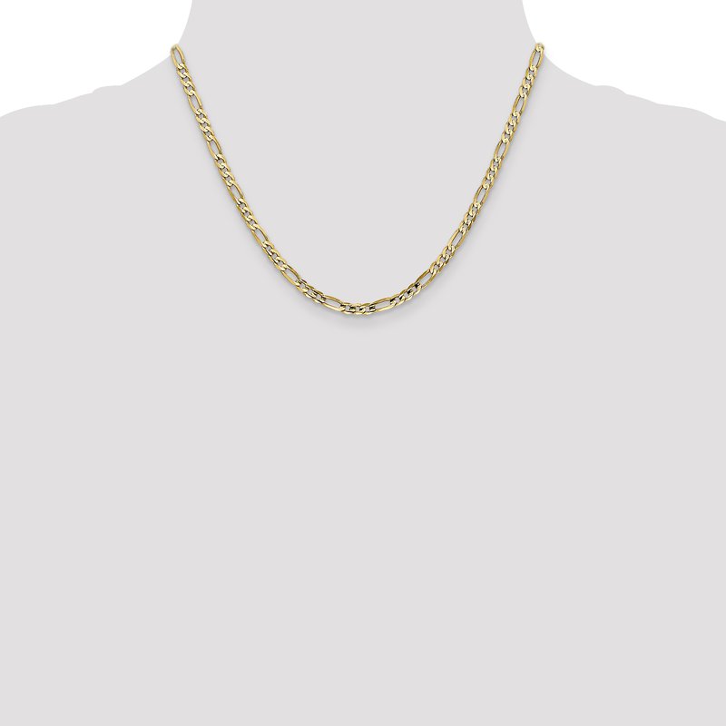 10K 4mm Concave Figaro Chain
