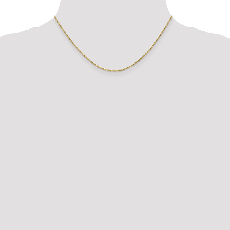 18K 16 inch 1.3mm Baby Rope with Lobster Clasp Chain
