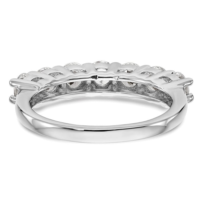 14K White Gold 3/4 carat Lab Grown Diamond VS/SI  D E F  7 Stone Band
