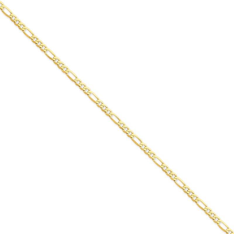 14K 26 inch 4mm Flat Figaro with Lobster Clasp Chain