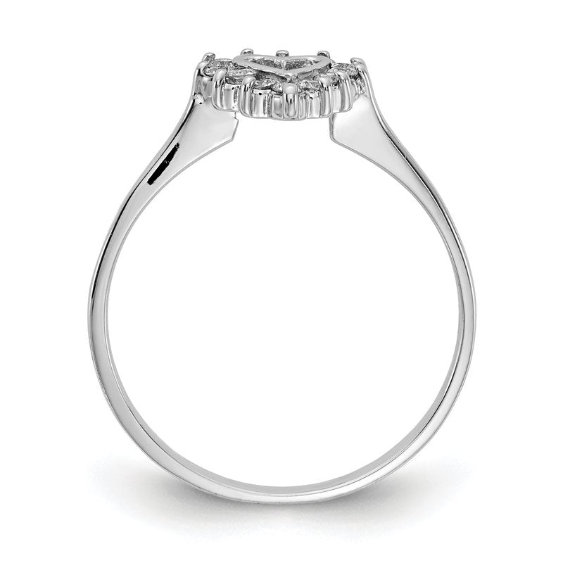 14k White Gold A Diamond ring