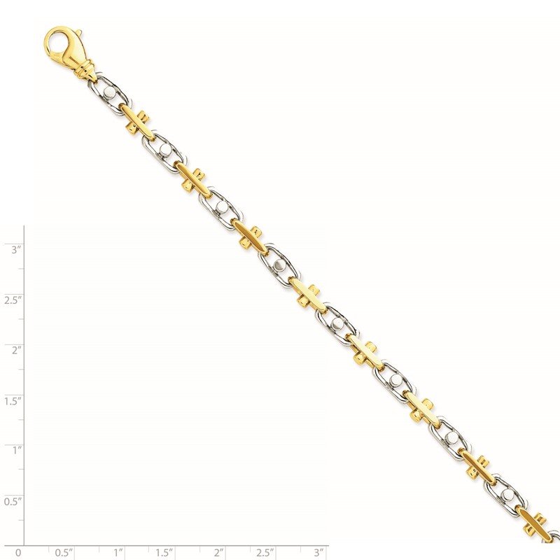 14K Two-tone 20 inch 5.8mm Hand Polished Fancy Link with Fancy Lobster Clasp Chain