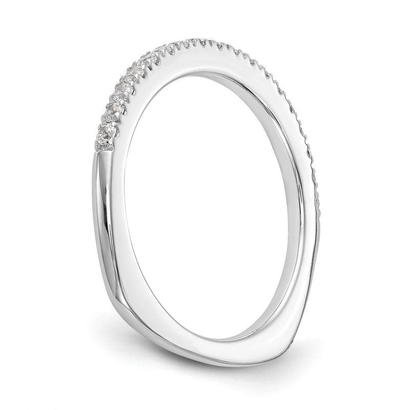 14K White Gold 3/8 carat Lab Grown Diamond VS+ F+ Complete Wedding Band