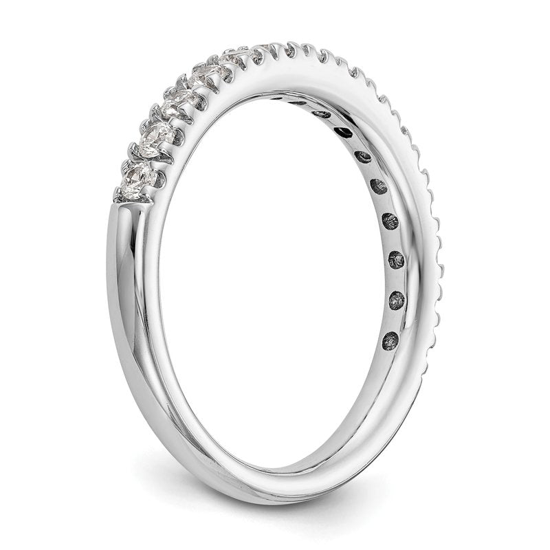 14K White Gold 1/4 carat Lab Grown Diamond VS+ F+ Complete Wedding Band