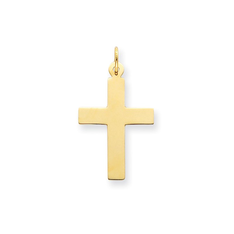 14k Polished Cross Charm