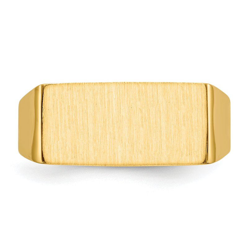 14k 16.5x8.0mm Closed Back Mens Signet Ring