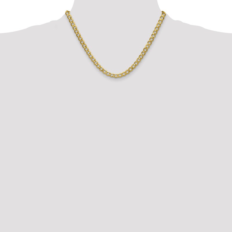 10K 6.5mm Semi-Solid Curb Chain